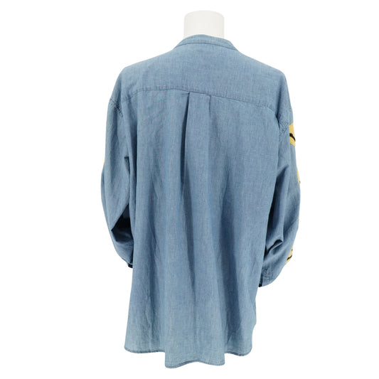 Camisa Kapital denim con parches smiley