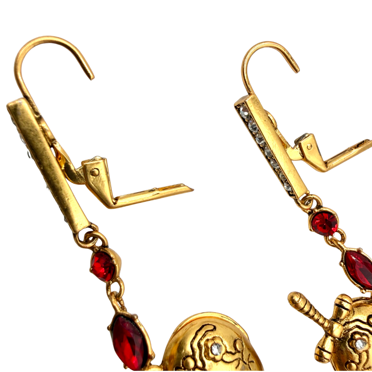 Aretes Alexander McQueen Heart Gold