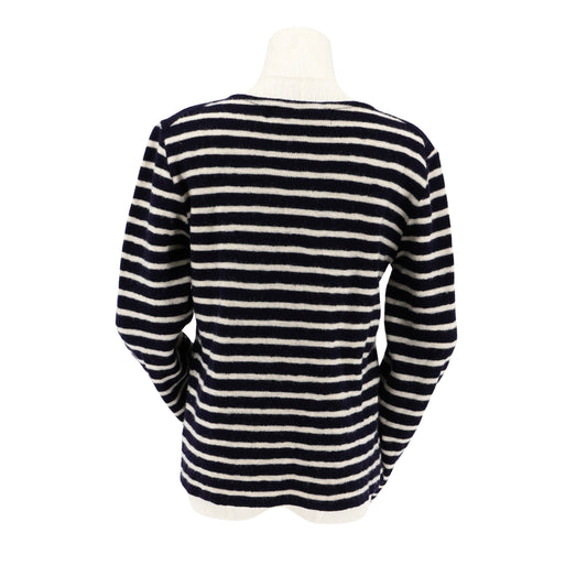 Suéter Comme des Garçons Striped Knit Red Heart Patch PLAY