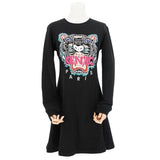 Vestido Kenzo Tiger Sweater Dress Negro