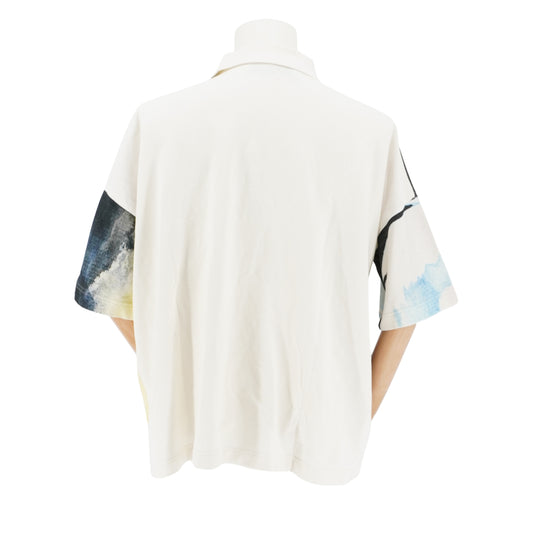 Playera Polo JW Anderson Blue Graphic Face Print