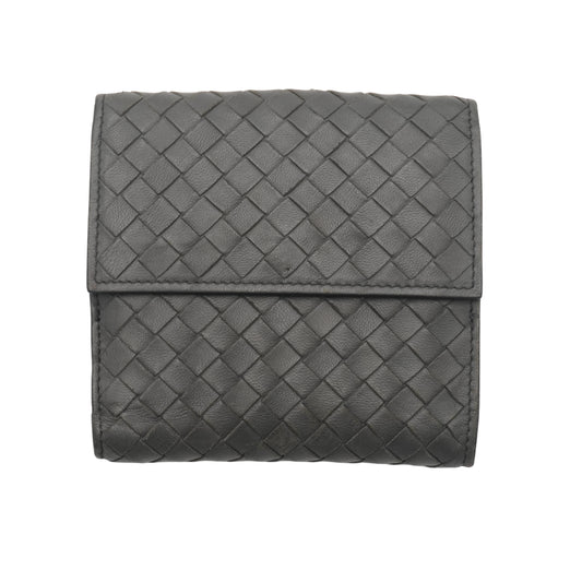 Cartera Bottega Veneta Intrecciato Bifold Grey