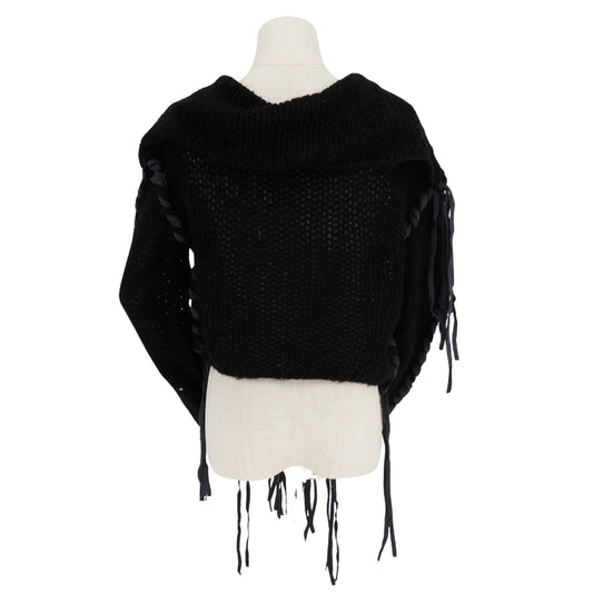 Sueter Acne Studios Fringed Knit Cardigan