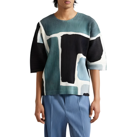 Playera Issey Miyake Pleated Abstract Block