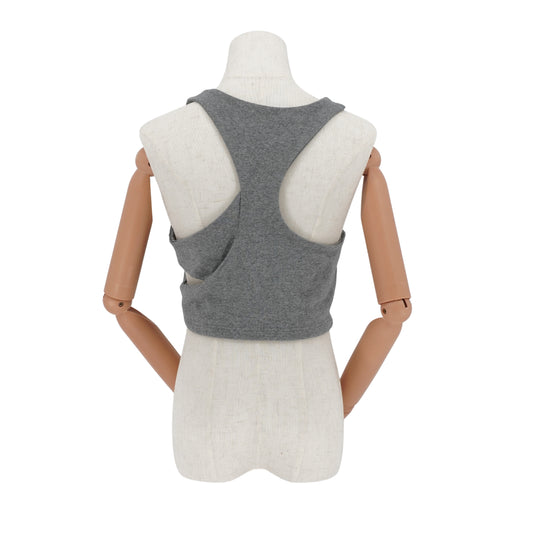 Blusa Heliot Emil Tank Top Asymmetric Cut-Out Grey