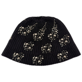 Atiissu Rhinestone Black Beanie