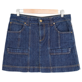 Falda Gucci Web Stripe Denim Mini Skirt