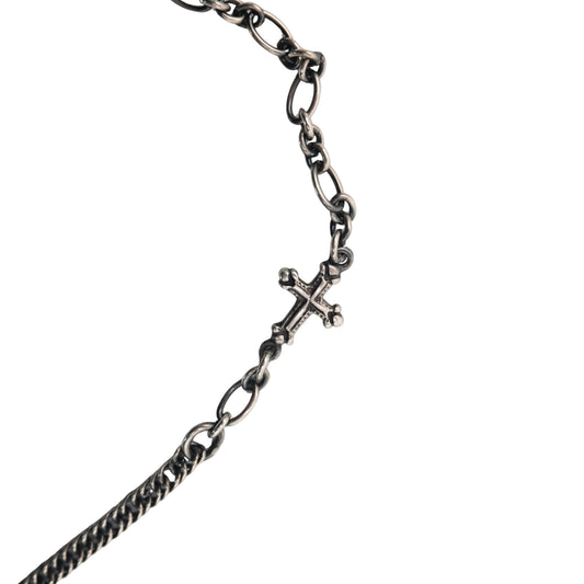 Werkstatt:München Collar Faith Love Hope Cross Pendant Silver