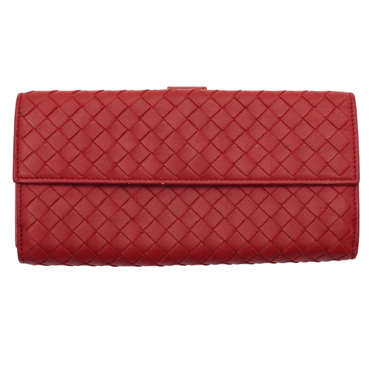 Cartera Bottega Veneta Larga Roja