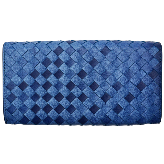 Cartera Bottega Veneta Intrecciato Azul