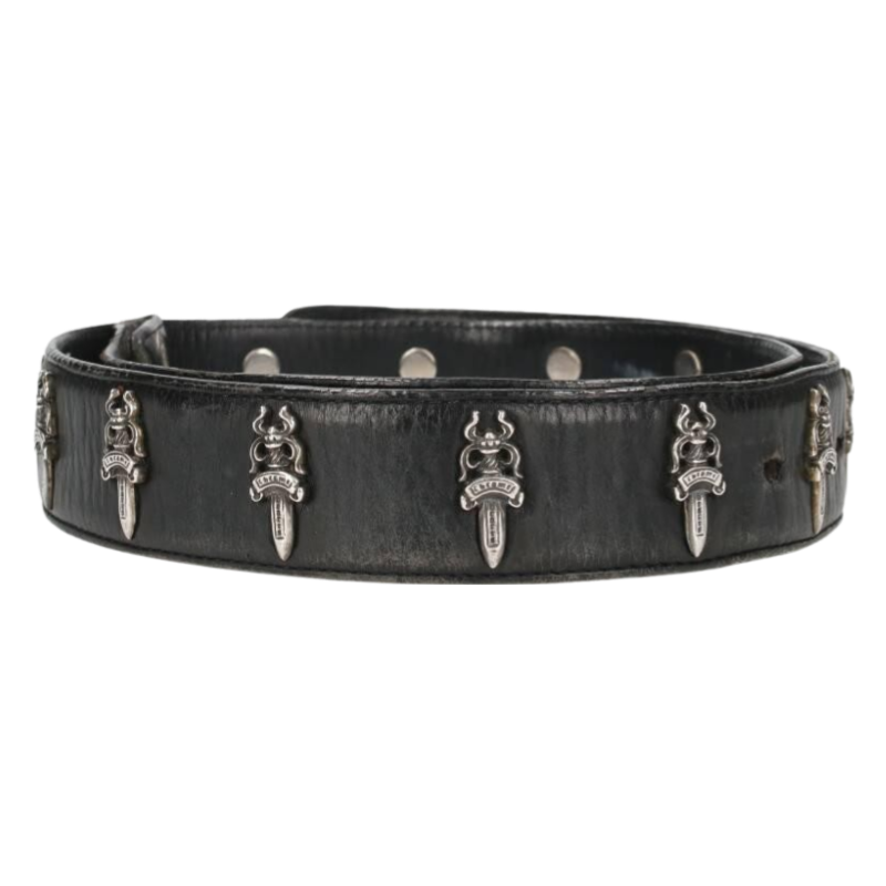 Cinturón Cuero Chrome Hearts Espadas