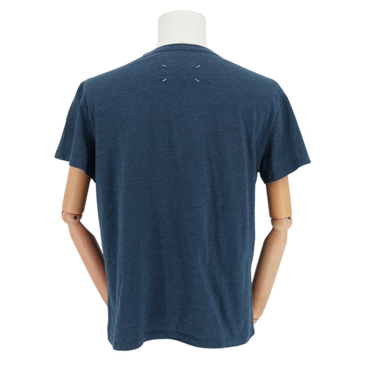 Playera Maison Margiela Distorted Logo Crewneck Blue