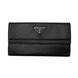 Cartera Prada Saffiano Leather Wallet Black