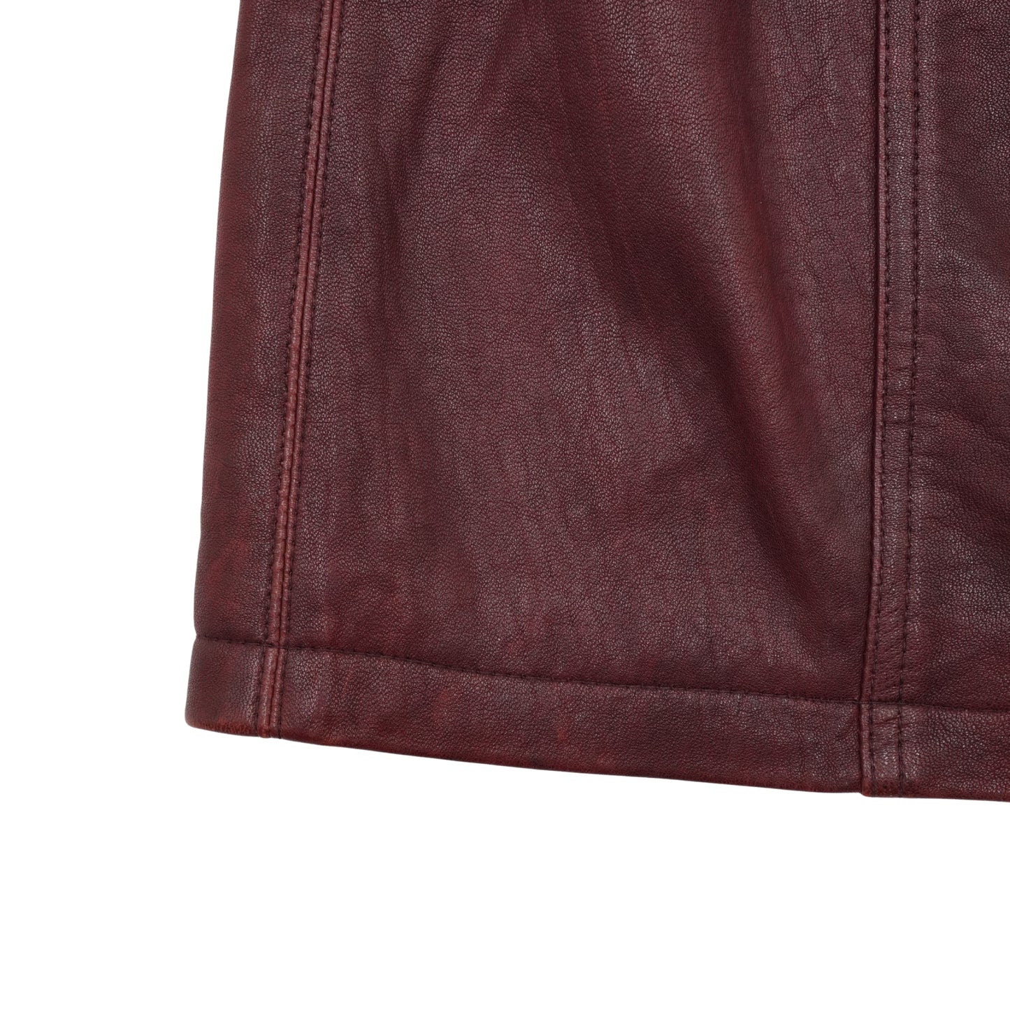 Minifalda Alexander Mcqueen Cuero Roja