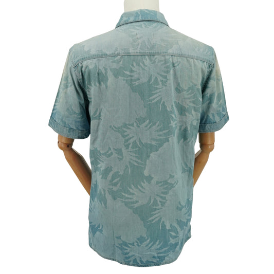 Camisa All Saints Meady Indigo Short Sleeve