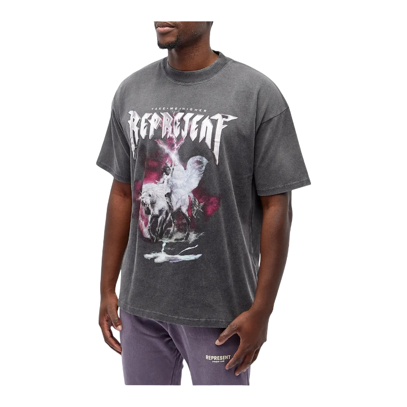 Playera Represent Take Me Higher Vintage Gris SS24