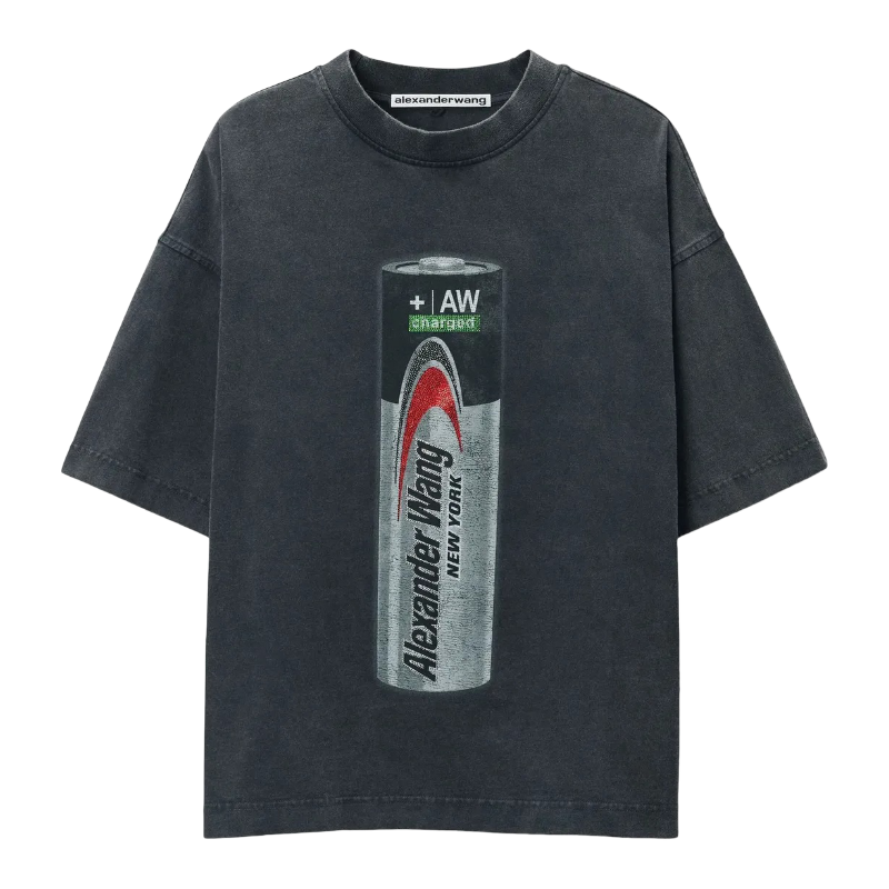 Playera Alexander Wang Battery Logo - Print SS25