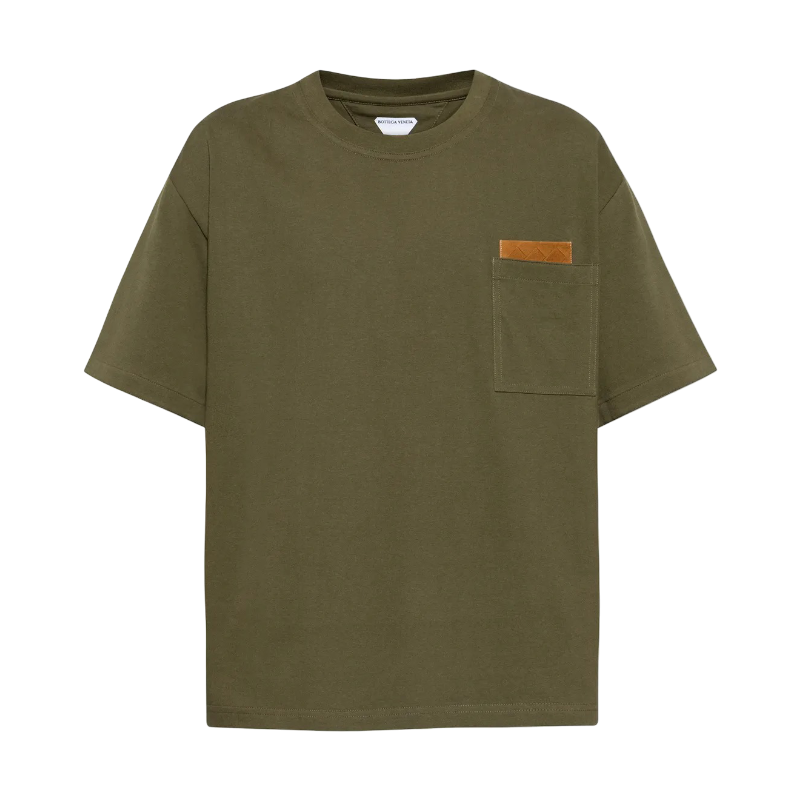 Playera Bottega Veneta Pocket Patch Green