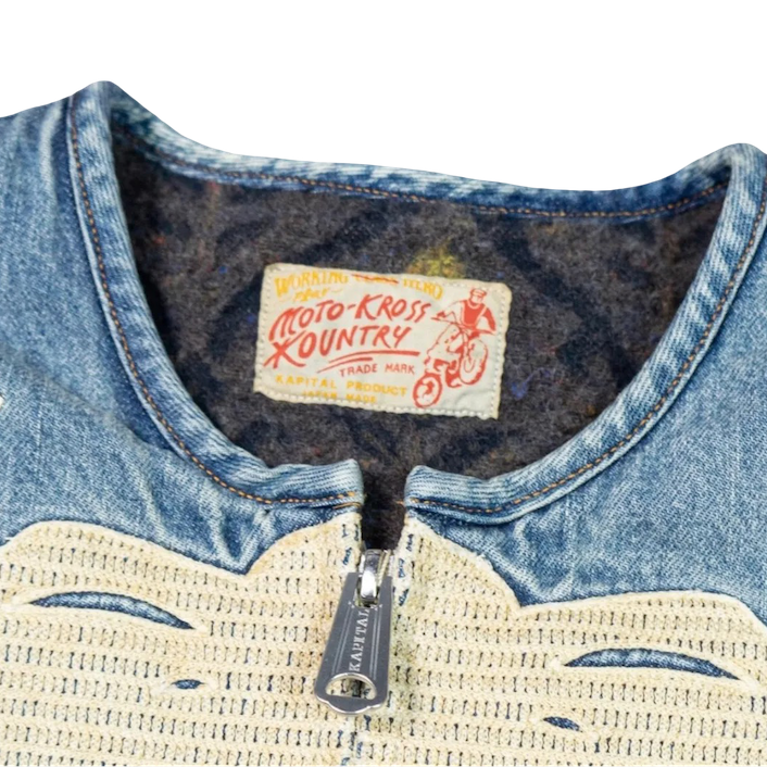 Chaqueta Denim Skeleton Crochet URKOOL SS24