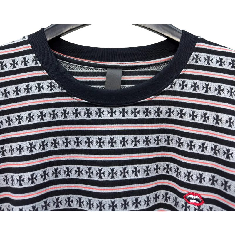 Playera Chrome Hearts Striped Cross