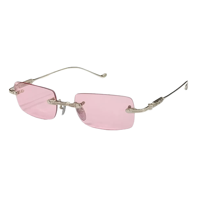 Lentes De Sol Chrome Hearts Rimless Rosas