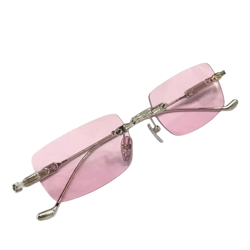 Lentes De Sol Chrome Hearts Rimless Rosas
