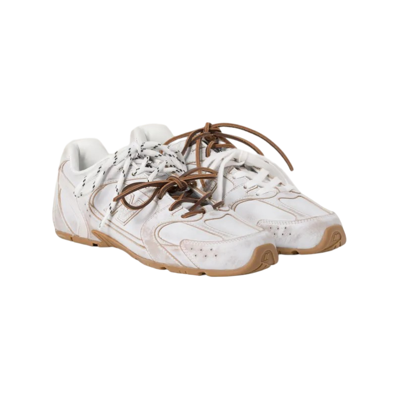 Tenis Miu Miu 530 Sl Suede Sneakers White