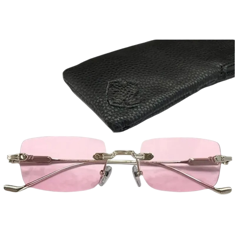 Lentes De Sol Chrome Hearts Rimless Rosas