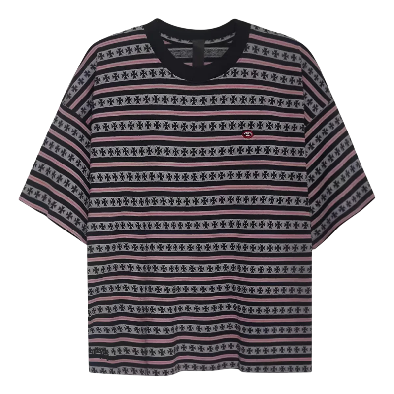 Playera Chrome Hearts Striped Cross