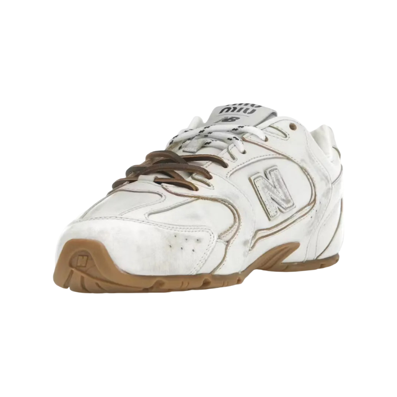 Tenis Miu Miu 530 Sl Suede Sneakers White