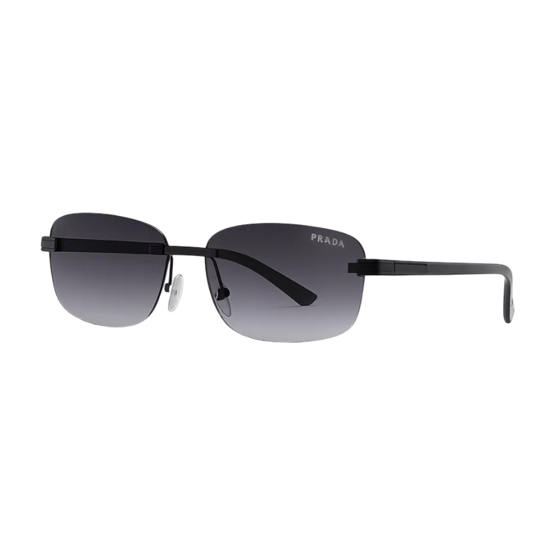 Lentes De Sol Con Placa Metálica Prada Fade Negro