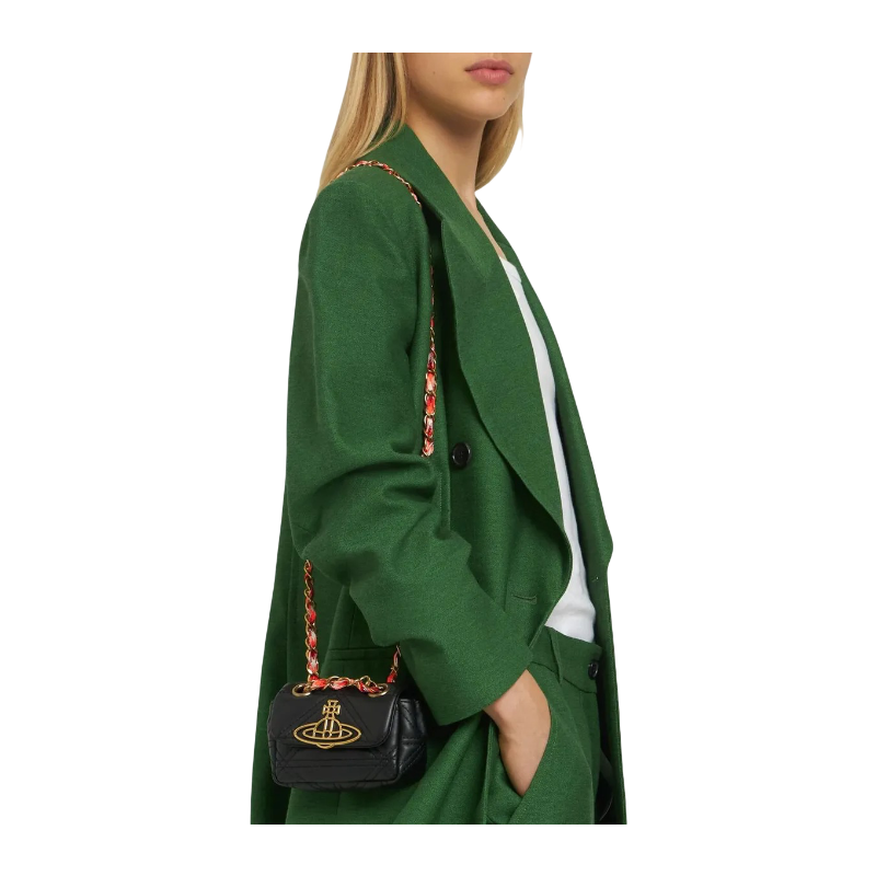 Bolsa Vivienne Westwood Chain Silky Leather Bag