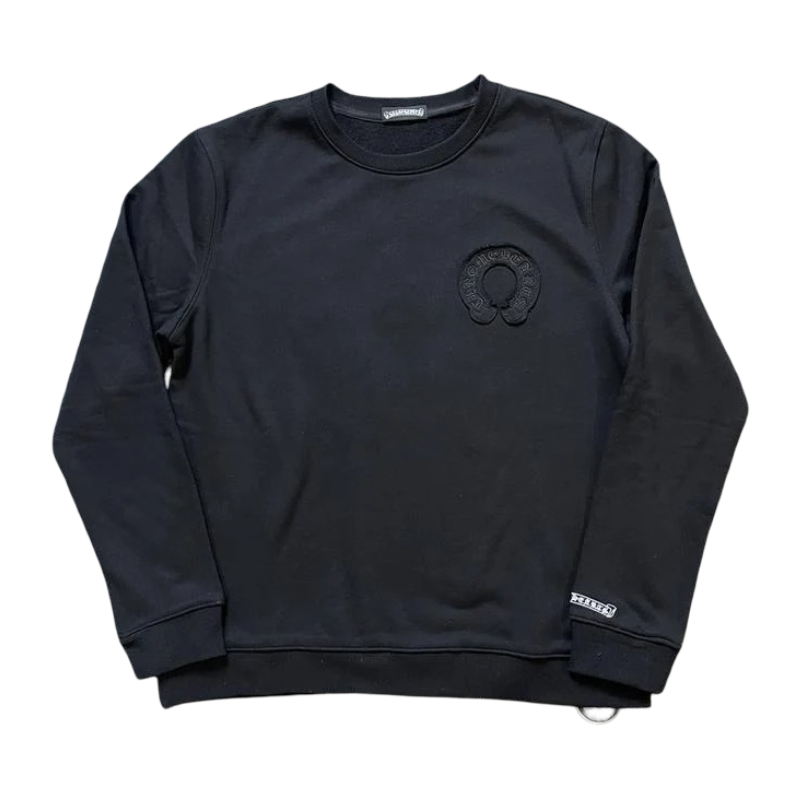 Sueter Negro Apliqué Logo Espalda Chrome Hearts SS24
