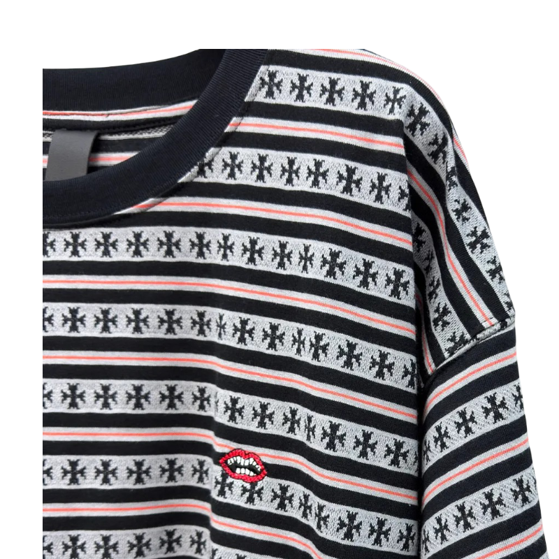 Playera Chrome Hearts Striped Cross