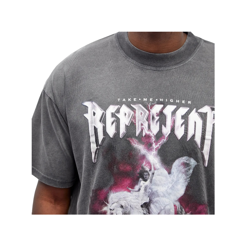 Playera Represent Take Me Higher Vintage Gris SS24