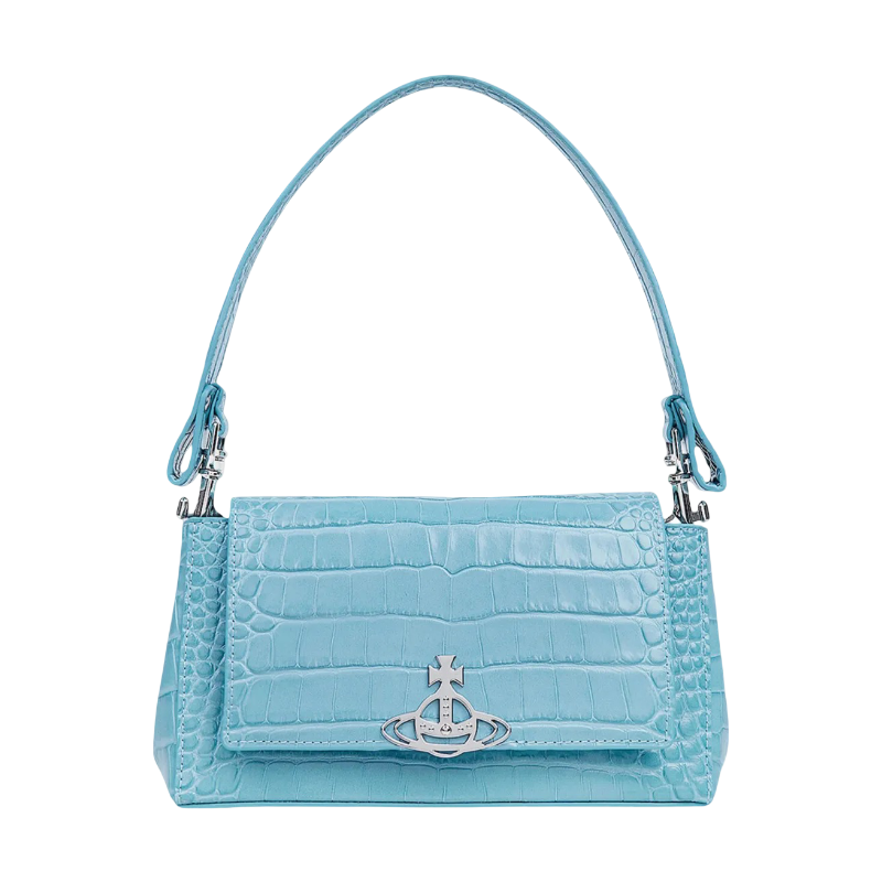 Bolsa De Mano Hazel Vivienne Westwood Cocodrilo Blue