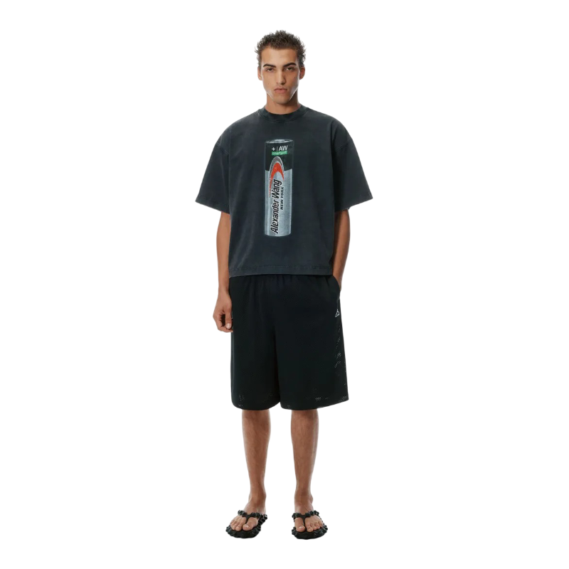 Playera Alexander Wang Battery Logo - Print SS25