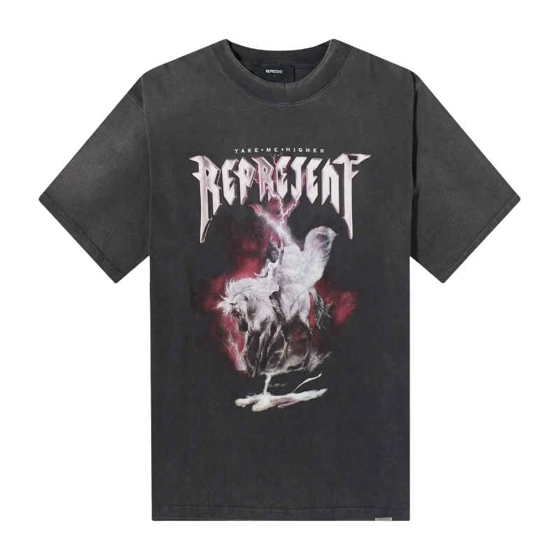 Playera Represent Take Me Higher Vintage Gris SS24