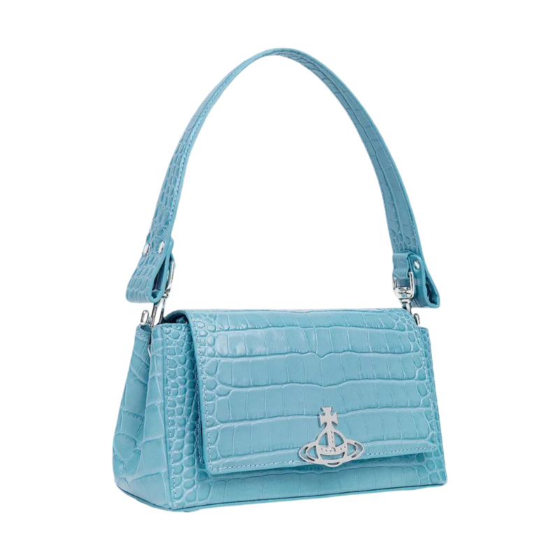Bolsa De Mano Hazel Vivienne Westwood Cocodrilo Blue