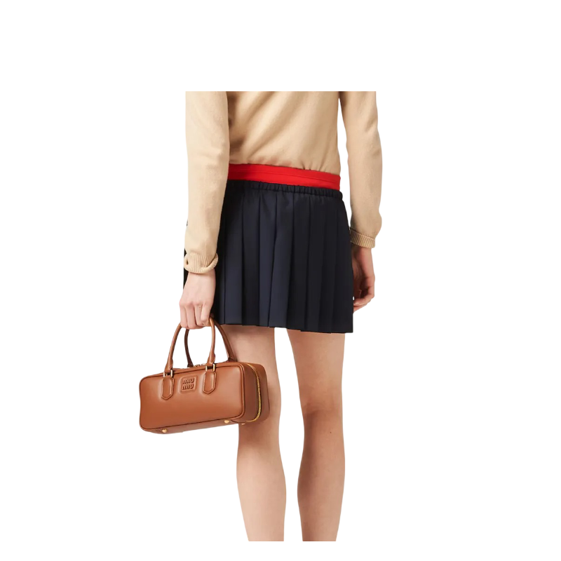 Falda Miu Miu Corta Con Diseño Plisado Batavia