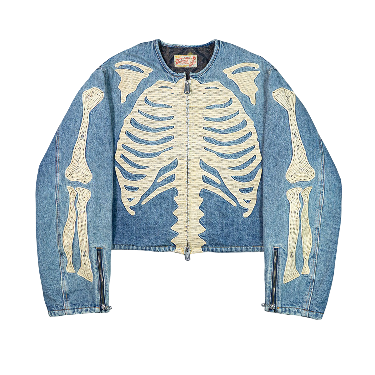 Chaqueta Denim Skeleton Crochet URKOOL SS24