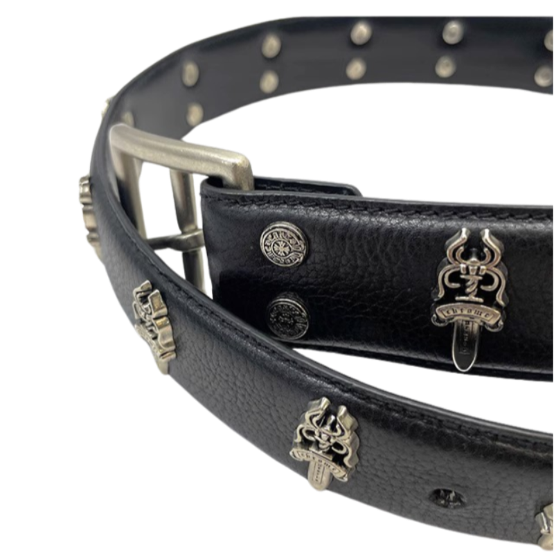Cinturón Cuero Chrome Hearts Espadas