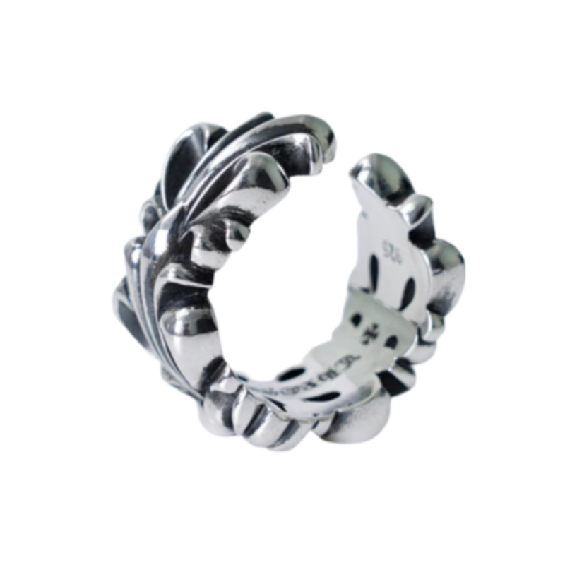 Anillo Chrome Hearts Doble Floral