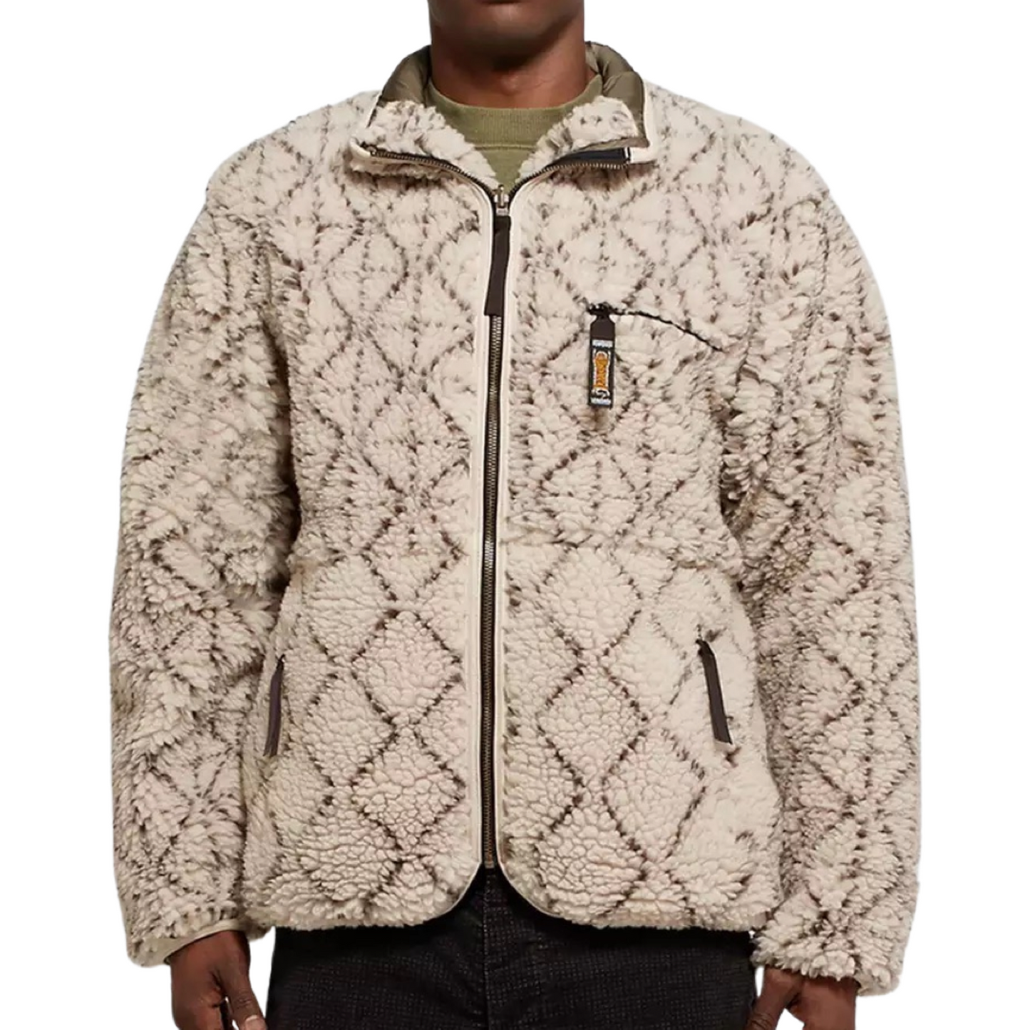 Sashiko Boa Fleece Cazadora Reversible