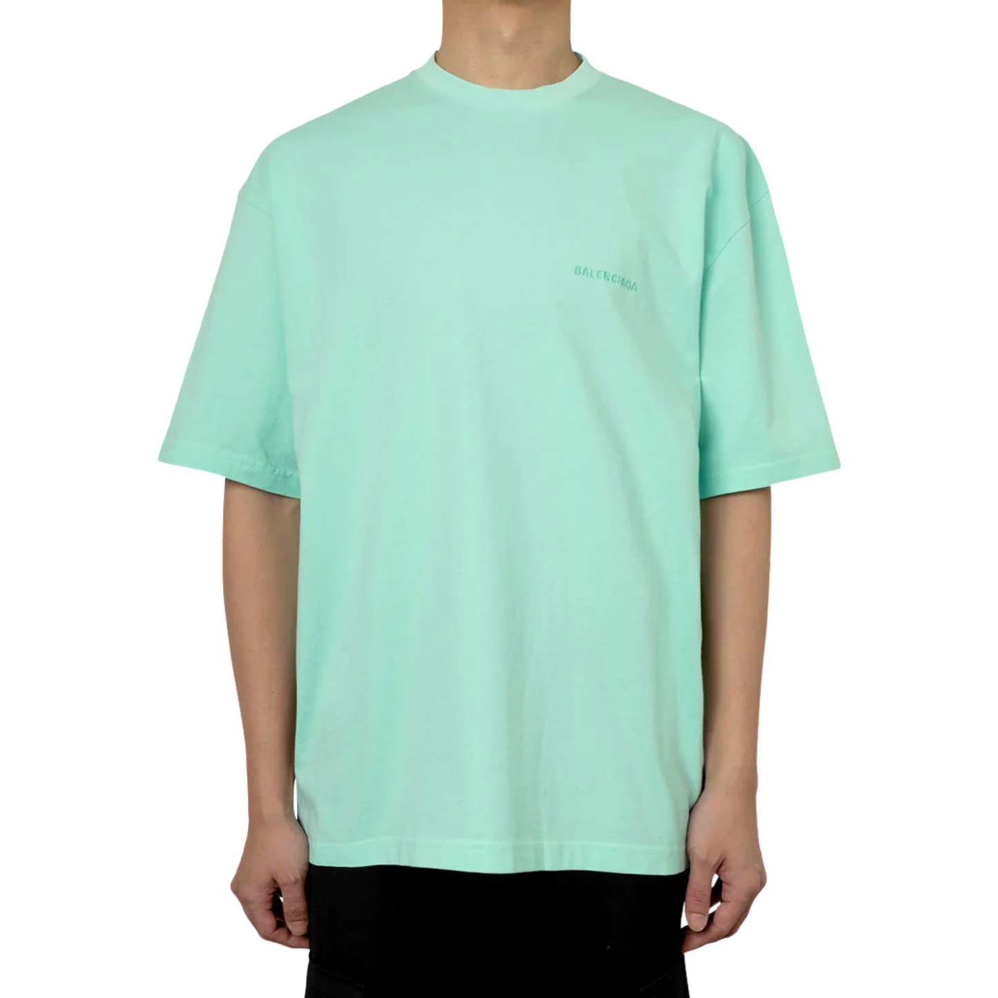 Camiseta verde neón Balenciaga de corte medio