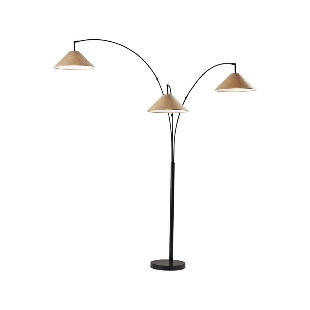 Braxton 3 Arm Arc Lamp Dark Bronze
