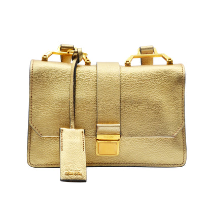 Bolsa Miu Miu Gold Sheepskin Shoulder Bag