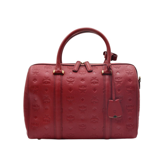Bolsa MCM Boston Bag Visetos Embossed Leather