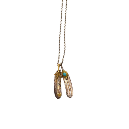 Collar Double Feahter Pendant Goro Takahashi .925
