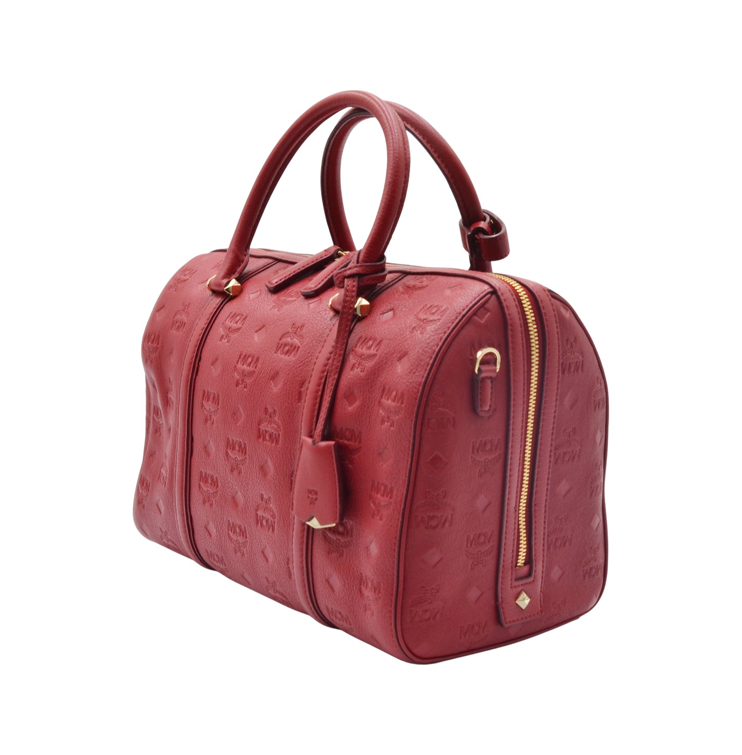 Bolsa MCM Boston Bag Visetos Embossed Leather